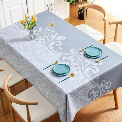 Obrázek produktu pro PVC ubrus – obdélníkový – tepelně odolný – 140 x 180 cm – šedo-černo-zelený