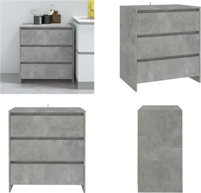 Produktbild von vidaXL Sideboard Betongrau 70x41x75 cm Holzwerkstoff - Sideboard - Sideboards - Buffet Sideboard - Stauschrank