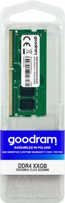 Produktbild von Goodram GR2666S464L19S/16G, 16 GB, 1 x 16 GB, DDR4, 2666 MHz, 260-pin SO-DIMM