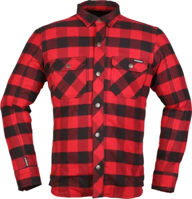 Obrázok produktu pre Tričko na motorku Modeka Nooner, červeno-čierne, 3XL