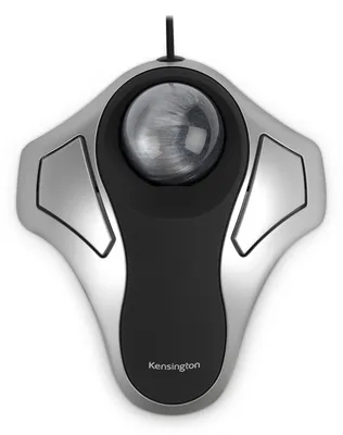 Zdjęcie produktu dla Kensington Trackball optyczny Orbit, przewodowy, Oburęczny, Optyczny, Srebrny