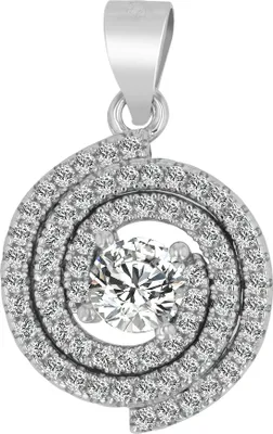 Produktbild von 925/- Echt Silber Anhänger "Zeynep", mit Zirkoniabesatz, rhodiniert