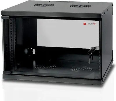 Zdjęcie produktu dla Techly I-CASE EL-1006B32, Szafa wisząca, 6U, 50 kg, Zamek, 11,7 kg, Czarny
