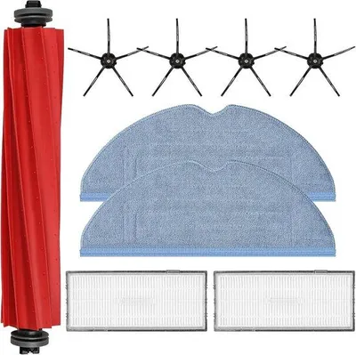 Produktbild von Accessoires für Staubsaugerroboter - 1 Staubsaugertasche, 2 Schwammreiniger, 2 HEPA-Filter, 4 Seitenreiniger