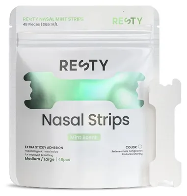 Image de Bandelettes nasales Resty Minty sport et sommeil 48 pièces