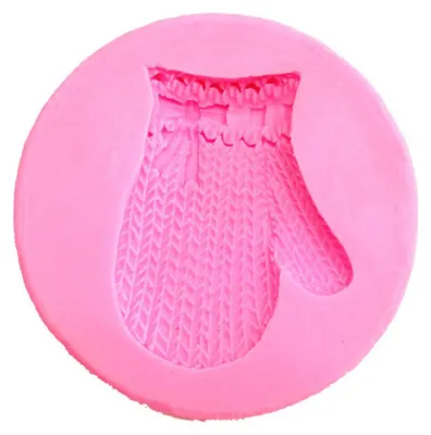 Silikon-Backform Handschuh, 8x8x1,5 cm, weihnachtlich