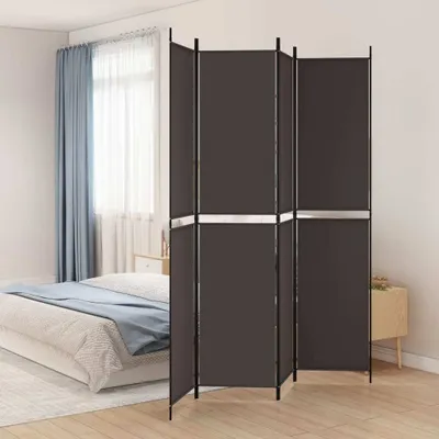 Produktbild von Möbel 4-tlg. Paravent Braun 200x220 cm Stoff - Paravents &3056