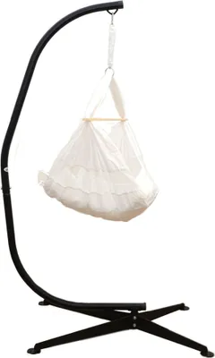 Produktbild von Komplettset Babywiege mit Gestell - Federwiege bis 15kg - Ständer 205cm