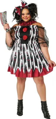 Immagine prodotto di Costume plus size - Clown pazzo, donna - XXL (46/48)