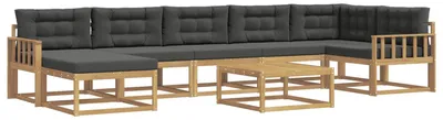 Produktbild von vidaXL Outdoor-Sofagarnitur 8 stk. Weiß und Anthrazit