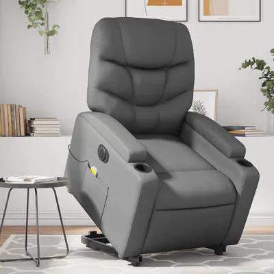Obrázok produktu pre VidaXL 3204682, Umelá koža, Šedá, Pena, 110 kg, 740 mm, 890 mm