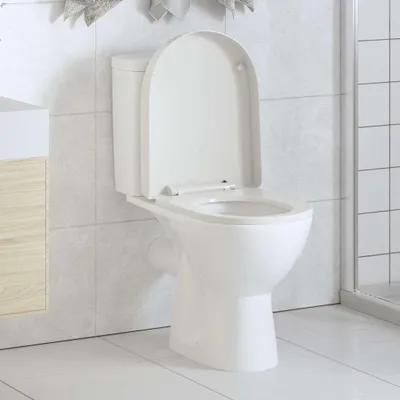 Produktbild von "2026 Promotion" Toilettensitz mit Absenkautomatik Weiß Quadratisch - WC-Sitze CC731
