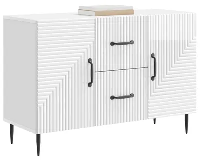 Produktbild von vidaXL Sideboard Hochglanz Weiß 89 x 34,5 x 60 cm Holzwerkstoff
