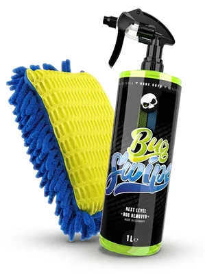 Produktbild von Auto Insektenentferner Nuke Guys Bug Swipe Insektenreiniger 1L Sprühflasche + Nuke Guys Bug Swiper 2in1 Insektenschwamm