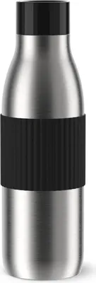 Zdjęcie produktu dla Tefal Bluspin N3113510, Codzienne użytkowanie, 0,7 ml, Pokrywka zakręcana, Stal nierdzewna, Czarny, Stal nierdzewna, Polipropylen (PP)/elastomer termoplastyczny (TPE)