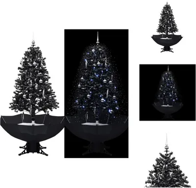 Produktbild von vidaXL Schneiender Weihnachtsbaum mit Schirmfuß Schwarz 170 cm PVC -  Weihnachtsbäume