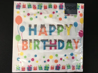 Produktbild von ppd - Servietten - Happy Birthday - 1331283