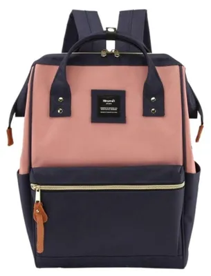 Produktbild von Himawari | Modischer, urbaner Rucksack, mit Taschen, für mobile Geräte, Rosa, Marine, 27x40x17 cm