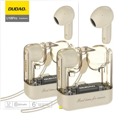 Obrázek produktu pro Dudao U18Pro Bluetooth 5.3 TWS sluchátka - Béžová KP38025