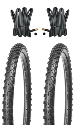 Produktbild von Kujo Hamovack 2 Stk. 26 Zoll Fahrradreifen MTB 26x1.95" 53-559 inkl. Schläuche mit Autoluftventilen