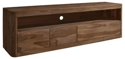 Immagine prodotto di MASSIVMOEBEL24 | mobile TV in legno di Shesham / Acacia 190x50x60 smoked cherry tinto TORONTO #147