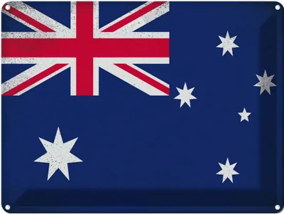 Produktbild von vianmo Blechschild 30x40 cm Australien Australia Flagge Fahne Wappen