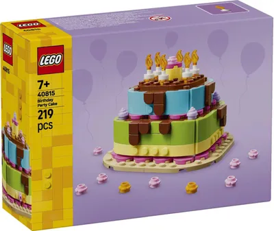 Productafbeelding van LEGO Verjaardagstaart Speelgoed - Knutselset voor kinderen met 10 kaarsjes, glazuur en kleurrijke bloemen als decoratie - Cadeau-idee voor meisjes, jongens en families vanaf 7 jaar - 40815