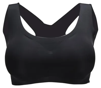 Image de Sous-vêtements pour femmes Soutien-gorge push-up avec boucle à l'avant pour corriger la posture, noir