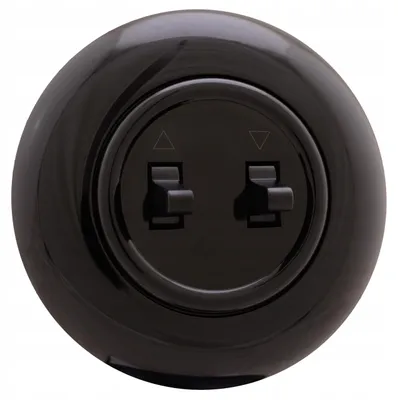 Immagine prodotto di Interruttore a due vie retro per tapparelle, marca TG ELECTRO, colore nero, materiale: plastica