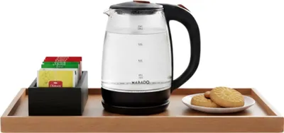 Zdjęcie produktu dla Czajnik Elektryczny Marado Bezprzewodowy Ma-0607 Szklany 2L 1500W Czarny
