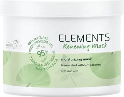 Zdjęcie produktu dla Wella Professionals, Elements Renewing, Silicone Free, Hair Treatment Cream Mask, do wygładzania, po szamponie, 500 ml