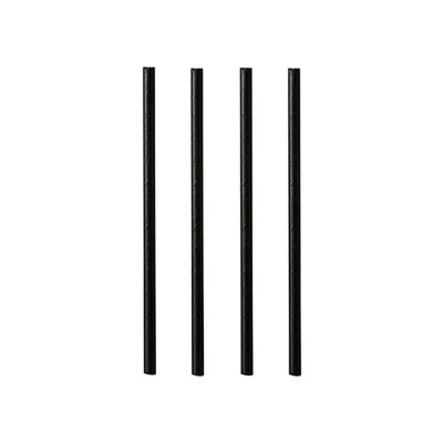 Produktbild von PAPSTAR Papier-Trinkhalm "pure" 100 mm schwarz 500 Stück