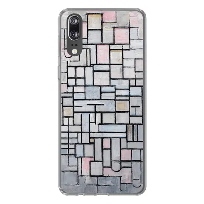 Produktbild von MuchoWow® Handyhülle Schutzhülle Hülle für Huawei P20 Komposition 6 - Mondrian - Kunst Silikon Softcase Handy Hülle - Hardcover