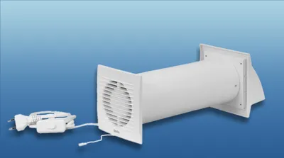 Produktbild von Einzelraumlüftungsanlage mit Wärmerückgewinnung E-EXTRA: System: Ø 125 Ausführung: Zugschalter mit Kabel und Stecker