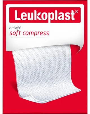 Produktbild von Leukoplast cutisoft, Vlieskompresse, 7,5 cm x 7,5 cm | Packung (12 Kompressen)