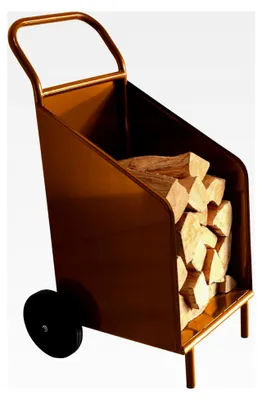Produktbild von Kaminholzwagen mit Rollen (Kupferbraun)