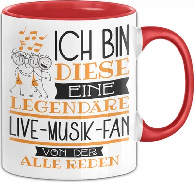 Produktbild von Live-Musik-Fan Tasse Geschenk Ich Bin Diese Eine Legendäre Live-Musik-Fan Von Der Alle Reden Geschenkidee Geburtstag Weihnachten (Rot)