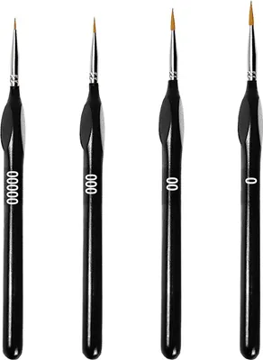 Produktbild von Feine Detail Pinsel Set - Professionelle Malpinsel - 4 Stück