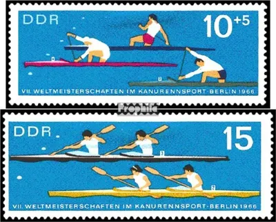 Produktbild von Briefmarken DDR 1966 Mi 1202-1203 (kompl.Ausgabe) postfrisch Weltmeisterschaften im Kanurennsport