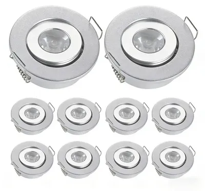 Produktbild von Downlight, Mini-Einbau-Design, Warmweißes LED, Silberner Körper, Warmweiß 3000K-a, 3W-a