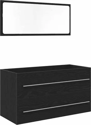 Immagine prodotto di vidaXL Mobile lavabo in rovere nero 90 x 45 x 1,5 cm