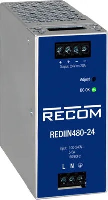 Produktbild von Recom AC-DC-Industrienetzteil Hutschiene 480W 24V 20A