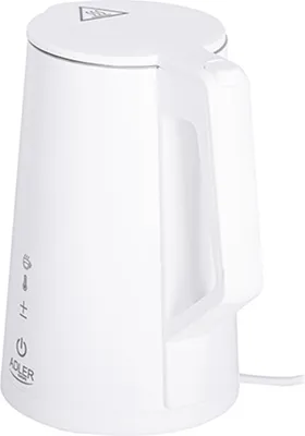 Zdjęcie produktu dla Adler | Czajnik | Ad 1345W | Elektryczny | 2200 W | 1,7 L | Stal Nierdzewna | Podstawa Obrotowa 360° | Biały