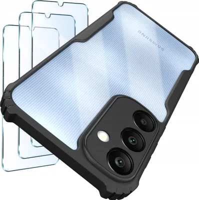 Immagine prodotto di Custodia per Samsung A25 5G | Rinforzata Trasparente in silicone | Set di 3 vetri