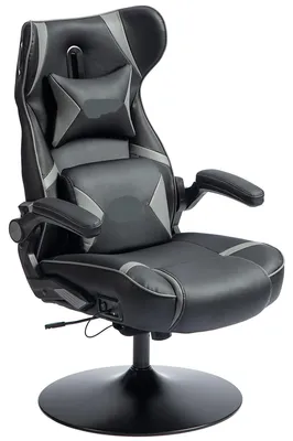 Zdjęcie produktu dla Krzesło gamingowe - Ergonomiczne krzesło - Krzesło biurowe - Krzesło obrotowe - Regulowana wysokość siedziska - Głośniki Bluetooth