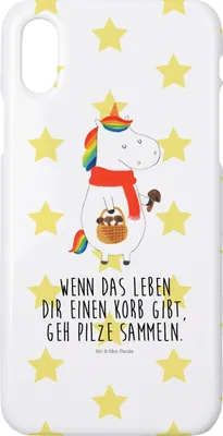 Produktbild von Mr. & Mrs. Panda Iphone 10 Handyhülle Einhorn Pilz - Weiß - Geschenk, Pilze, Liebeskummer, Spruch, Handy Case, Hülle, X, Einhörner, Unicorn, Motivation