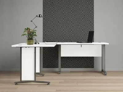 Produktbild von Schreibtisch - Grau 200x200x74,5h cm
