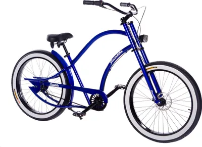 Produktbild von Plumbike Grand Chopper Fahrrad 26" Scheibenbremse, Unique Wave - Metallisch Blau, 7-Gang Shimano Inter