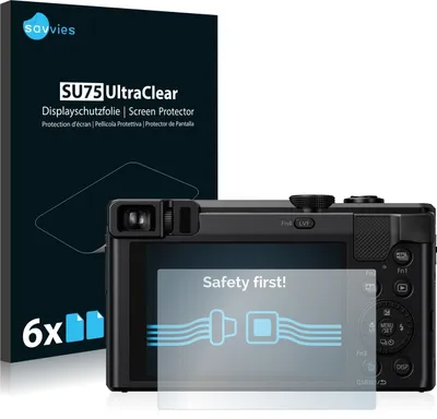Produktbild von 6x Für Panasonic Lumix DMC-TZ81 Schutzfolie Savvies Displayschutz Display Schutz Folie Klar Transparent