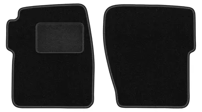 Produktbild von Velours-Fußmatten Vorne passend für Land Rover Discovery II (Feld, Bj. 1998-2004) –  schwarz, passgenau, mit Befestigungen set 2 Stk. - STANDARD